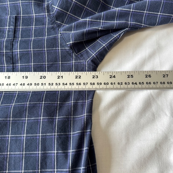 Jack Nicklaus Men's Long Sleeve Check Button Up Casual Dress Shirt Navy/Purple M - Picture 10 of 14